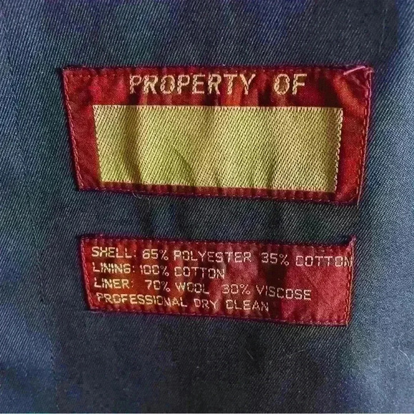 Vintage Nordstrom Navy Blue Mens  Trenchcoat - Picture 5 of 10